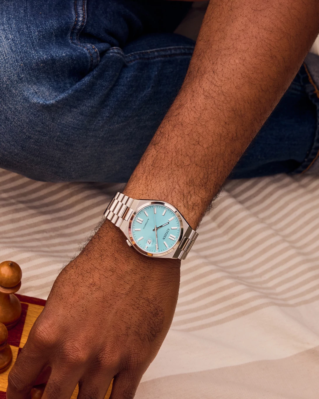 CITIZEN TSUYOSA 37mm NJ0200-50L ブルー TSUYOSA 37mm Dial Stainless Steel Bracelet NJ0200-50L | CITIZEN